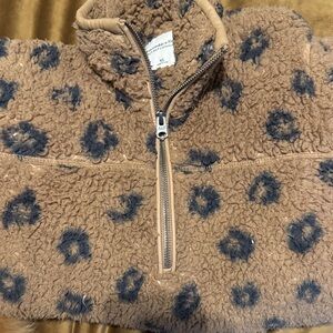 Abercrombie & Fitch Cheetah Sherpa Pullover